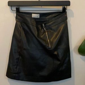 Wiflred free Aritzia vegan leather black mini skirt. Size 0